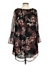 Veronica M. 100% Polyester Print Black Casual Dress Size S - photo 2