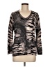 Dana Buchman Animal Print Silver Gray Pullover Sweater Size M - photo 1