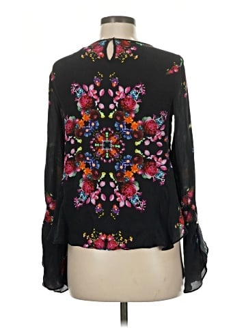 Nicole Miller Long Sleeve Silk Top (view 2)