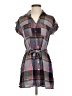 Harper 100% Rayon Plaid Multi Color Gray Casual Dress Size XS - photo 1