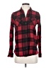 Express Outlet 100% Cotton Plaid Red Long Sleeve Button-Down Shirt Size XS - photo 1