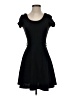 Papaya Solid Black Casual Dress Size S - photo 1