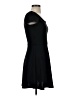 Papaya Solid Black Casual Dress Size S - photo 4