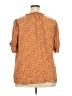 DR2 100% Rayon Orange Short Sleeve Blouse Size 3X - photo 2