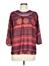Eyeshadow 100% Polyester Purple 3/4 Sleeve Blouse Size L - photo 1