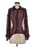 Zara Burgundy Long Sleeve Blouse Size XS - photo 1