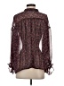 Zara Burgundy Long Sleeve Blouse Size XS - photo 2