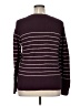 Gap Stripes Burgundy Pullover Sweater Size XL - photo 2
