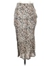 Volcom 100% Viscose Animal Print Silver Casual Skirt Size S - photo 1