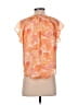 Ann Taylor LOFT 100% Polyester Orange Short Sleeve Blouse Size XS - photo 2