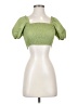 Shein 100% Polyester Green Short Sleeve Top Size S - photo 1