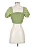 Shein 100% Polyester Green Short Sleeve Top Size S - photo 2