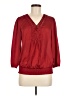 Coldwater Creek 100% Polyester Red 3/4 Sleeve Blouse Size 8 - photo 1