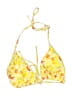 Unbranded Floral Yellow Swimsuit Top Size M - photo 1