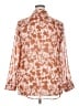 A New Day 100% Polyester Floral Orange Long Sleeve Blouse Size XXL - photo 2