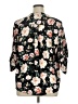 Torrid 100% Polyester Floral Black 3/4 Sleeve Blouse Size 1X Plus (1) - photo 2