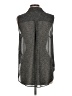 H&M 100% Polyester Tweed Gray Sleeveless Blouse Size 10 - photo 2