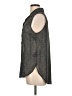 H&M 100% Polyester Tweed Gray Sleeveless Blouse Size 10 - photo 5
