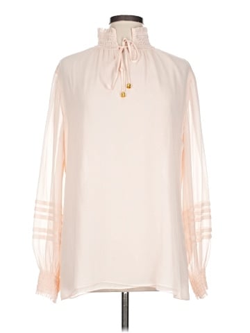 Tory Burch Long Sleeve Silk Top (view 1)