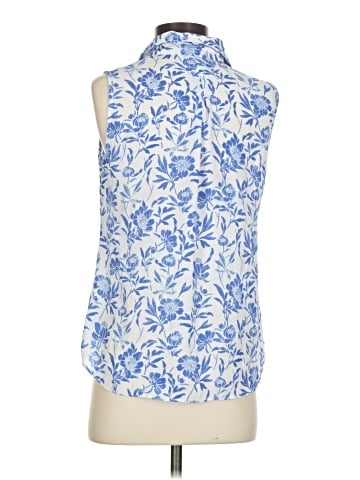 White House Black Market Sleeveless Button-Down Shirt (view 2)
