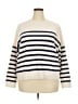 Aqua 100% Polyester Stripes Ivory Pullover Sweater Size XXL - photo 1