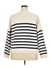 Aqua 100% Polyester Stripes Ivory Pullover Sweater Size XXL - photo 2