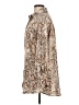 Venti6 100% Polyester Animal Print Tan Long Sleeve Blouse Size L - photo 5