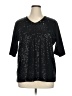 Quacker Factory Black 3/4 Sleeve Top Size 1X - photo 1