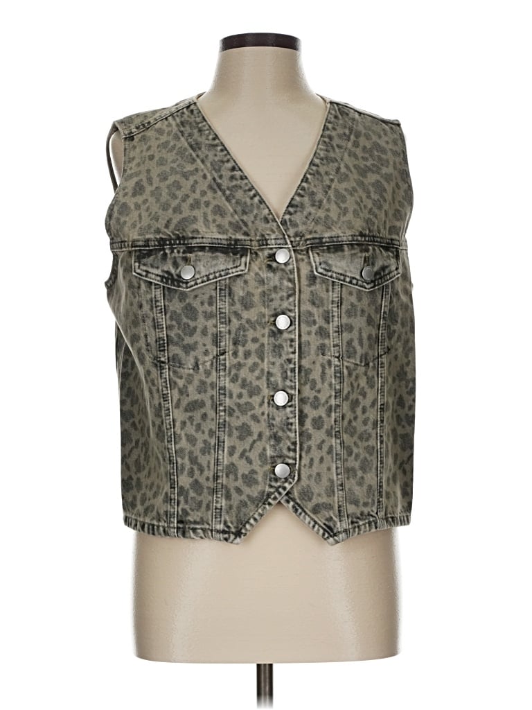 Pre-owned Universal Thread Denim Vest In Gray