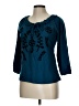 INC International Concepts Blue 3/4 Sleeve Blouse Size L - photo 2