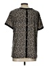Anne Klein Animal Print Black Short Sleeve Top Size L - photo 2