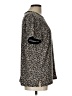 Anne Klein Animal Print Black Short Sleeve Top Size L - photo 4