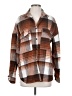 12th Tribe Plaid Brown Long Sleeve Blouse Size S - photo 1