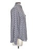 Ann Taylor LOFT 100% Polyester Chevron-herringbone Blue Long Sleeve Blouse Size XS - photo 4