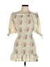 70°F/21°C 100% Polyester Ivory Yellow Cocktail Dress Size M - photo 1