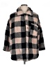 Shein Curve 100% Polyester Plaid Gray Coat Size 0XL - photo 1