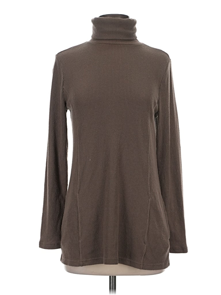 Pre-owned Weekends By Chico's Turtleneck Sweater In Brown