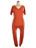 Lyaner Solid Orange Jumpsuit Size 2X - photo 1