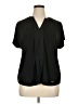 Ellen Tracy Black Short Sleeve Blouse Size XL - photo 1