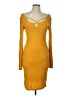 Popular Basics Yellow Cocktail Dress Size L - photo 1
