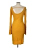 Popular Basics Yellow Cocktail Dress Size L - photo 2