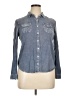 Cato 100% Rayon Blue Long Sleeve Button-Down Shirt Size XL - photo 1