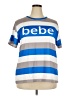 Bebe Stripes Blue Short Sleeve T-Shirt Size 2X (estimated) - photo 1
