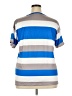 Bebe Stripes Blue Short Sleeve T-Shirt Size 2X (estimated) - photo 2
