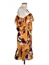 Boston Proper 100% Polyester Floral Orange Casual Dress Size L - photo 4