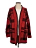 Alya 100% Acrylic Plaid Red Cardigan Size S - photo 1