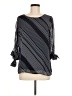 Pale Sky 100% Polyester Black Gray 3/4 Sleeve Blouse Size M - photo 1