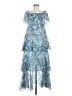 o.p.t 100% Polyester Paisley Blue Cocktail Dress Size M - photo 1