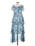 o.p.t 100% Polyester Paisley Blue Cocktail Dress Size M - photo 2