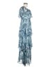 o.p.t 100% Polyester Paisley Blue Cocktail Dress Size M - photo 4